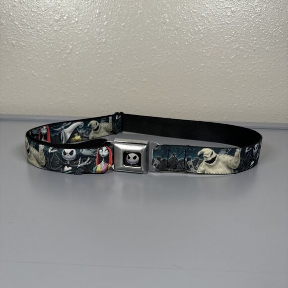 Disney Buckle Up Buckle Down Nightmare Before Christmas Seatbelt Belt Jack Sally - Picture 1 of 11